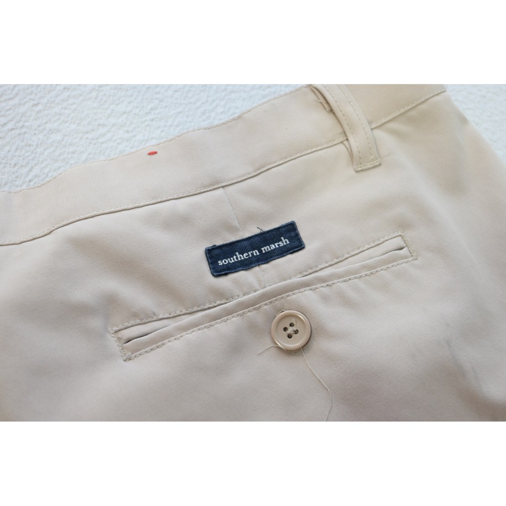 Southern Marsh Performance Pants Men 42x32 Beige Zipper Cuffs Excellent